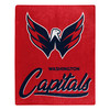Capitals OFFICIAL NHL "Signature" Raschel Throw Blanket; 50" x 60"