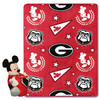 Georgia OFFICIAL NCAA & Disney's Mickey Mouse Character Hugger Pillow & Silk Touch Throw Set