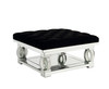 ACME Lotus Ottoman, Mirrored & Faux Diamonds AC00536