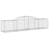 vidaXL Arched Gabion Baskets 3 pcs 118.1"x19.7"x23.6"/31.5" Galvanized Iron