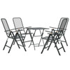 vidaXL 5 Piece Patio Dining Set Expanded Metal Mesh Anthracite A949-3084718