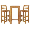 vidaXL 3 Piece Patio Bar Set Solid Wood Acacia A949-3154390