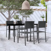 vidaXL 5 Piece Patio Dining Set Black A949-3099277