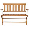 vidaXL Patio Bench with Cushion 47.2" Solid Acacia Wood A949-3064256