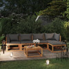 vidaXL 6 Piece Patio Lounge Set with Cushion Solid Acacia Wood A949-3057605