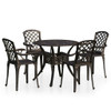 vidaXL 5 Piece Bistro Set Cast Aluminum Bronze A949-3070610