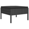 vidaXL 11 Piece Patio Lounge Set with Cushions Poly Rattan Black A949-3094509