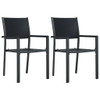 vidaXL 3 Piece Patio Dining Set Black A949-3099275