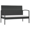 vidaXL 16 Piece Patio Lounge Set with Cushions Poly Rattan Black A949-3095964