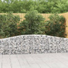 vidaXL Arched Gabion Basket 157.5"x11.8"x23.6"/31.5" Galvanized Iron A949-153403