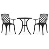 vidaXL 3 Piece Bistro Set Cast Aluminum Black A949-315592