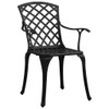 vidaXL 3 Piece Bistro Set Cast Aluminum Black A949-315592