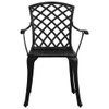 vidaXL 3 Piece Bistro Set Cast Aluminum Black A949-315592