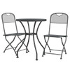 vidaXL 3 Piece Patio Dining Set Expanded Metal Mesh Anthracite A949-3084707