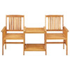 vidaXL Patio Chairs with Tea Table and Cushions Solid Acacia Wood A949-3061300