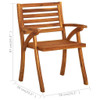 vidaXL Patio Dining Chairs with Cushions 3 pcs Solid Acacia Wood A949-3060838