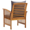 vidaXL Patio Chairs with Cushions 2 pcs Solid Acacia Wood A949-310258