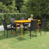 vidaXL 7 Piece Patio Dining Set Black A949-3072069