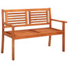 vidaXL 2-Seater Patio Bench with Cushion 47.2" Solid Eucalyptus Wood A949-3060992