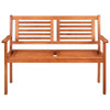 vidaXL 2-Seater Patio Bench with Cushion 47.2" Solid Eucalyptus Wood A949-3060992