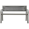 vidaXL Patio Bench 49.2" Steel Gray A949-312039