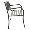 vidaXL Patio Bench 49.2" Steel Gray A949-312039