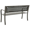 vidaXL Patio Bench 49.2" Steel Gray A949-312039