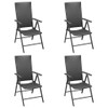 vidaXL 5 Piece Patio Dining Set Black and Brown A949-3060053