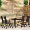 vidaXL 5 Piece Patio Dining Set Black A949-3099109