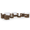 vidaXL 8 Piece Patio Lounge Set with Cushions Poly Rattan Brown A949-3095943