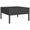 vidaXL 5 Piece Patio Lounge Set with Cushions Poly Rattan Black A949-3094336