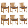 vidaXL Patio Chairs with Cushions 6 pcs Solid Acacia Wood A949-3078189