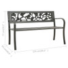 vidaXL Patio Bench 49.2" Steel Gray A949-312038