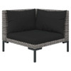 vidaXL 9 Piece Patio Lounge Set with Cushions Poly Rattan Dark Gray A949-3099880