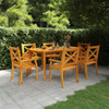 vidaXL 7 Piece Patio Dining Set Solid Wood Acacia A949-3058004