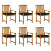 vidaXL Patio Chairs with Cushions 6 pcs Solid Acacia Wood A949-3078188