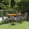 vidaXL 7 Piece Patio Dining Set Gray A949-3072070