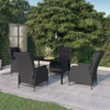 vidaXL 5 Piece Patio Dining Set Dark Gray A949-3099639