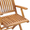 vidaXL Patio Chairs 2 pcs with Gray Cushions Solid Teak Wood A949-3062407