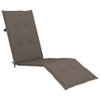 vidaXL Patio Deck Chair with Footrest and Cushion Solid Acacia Wood A949-3064037