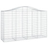 vidaXL Arched Gabion Basket 78.7"x19.7"x47.2"/55.1" Galvanized Iron A949-153396