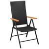 vidaXL Patio Chairs 4 pcs Poly Rattan Black A949-313106