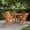 vidaXL 5 Piece Folding Patio Dining Set Solid Wood Teak A949-3096574