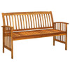 vidaXL Patio Bench with Cushion 57.9" Solid Acacia Wood A949-312135