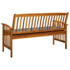 vidaXL Patio Bench with Cushion 57.9" Solid Acacia Wood A949-312135