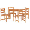 vidaXL 5 Piece Patio Dining Set Solid Wood Teak A949-3157178