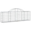 vidaXL Arched Gabion Baskets 2 pcs 78.7"x11.8"x23.6"/31.5" Galvanized Iron A949-3146068