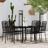 vidaXL 7 Piece Patio Dining Set Black A949-3099140