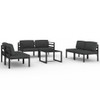 vidaXL 7 Piece Patio Lounge Set with Cushions Aluminum Anthracite A949-3107803