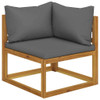 vidaXL 4 Piece Patio Lounge Set with Cushion Solid Acacia Wood A949-3057601